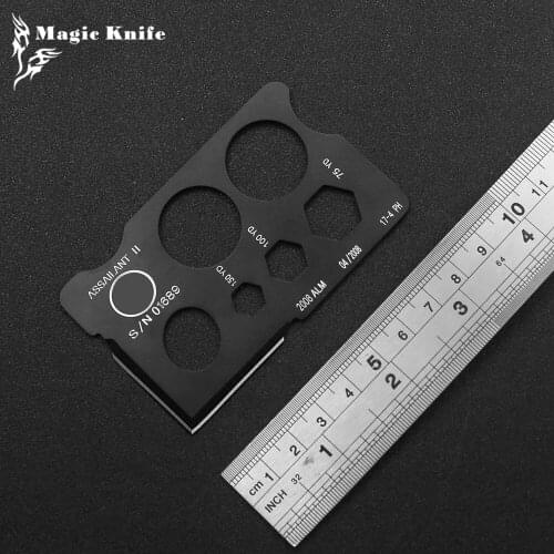 Magic Outdoor EDC Portable Multi-Function Blade Tool Card 440 Material Free Nylon Sleeve 2008ALM 04/2008 17-4PH 150YD 100YD 75YD