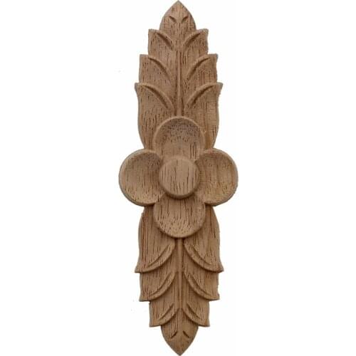 VZLX Round European Woodcarving Decal Home Decorative Wood Appliques Carved Applique Window Door Decor Wooden Figurines Crafts
