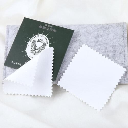 Fashion Jewelry Tool High Quality Silver Ornament Polishing Cotton Cloth 50pcs 8.2*8.2cm