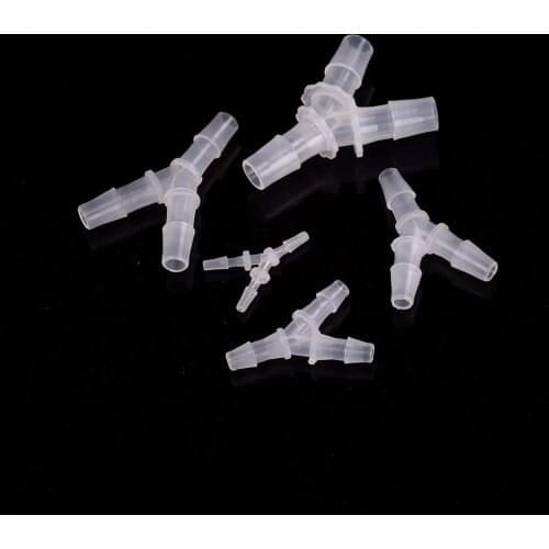 1pcs Plastic Y Type Hose Equal Tee Hose Water Pipe Connectors 5 Sizes Aquarium Pipe 3.5-12.7mm