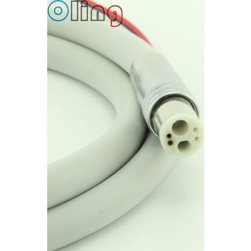 1 PC Dental 6 Holes Silicone Fiber Optic Tubing Hose With Connector For Handpiece 6 Holes High Speed Handpiece Tube Pipe SL1127