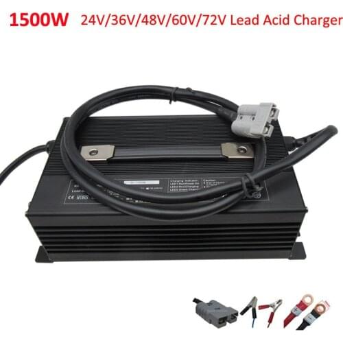 1500W 24V 40A 36V 30A 48V 25A 60V 20A 72V 15A Lead Acid Battery Charger 36 Volt 48 V golf cart Forklift tricycle charger