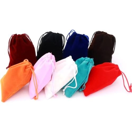 5Pcs 10*16cm Velvet Drawstrings Pouches Small size Jewelry Gift Display Packing Bags Free shipping custom logo for extra charge