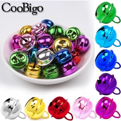 5pcs Colorful Iron Metal 22mm Jingle Bell Christmas Decoration Pet Pendants Key DIY Crafts Handmade Accessories