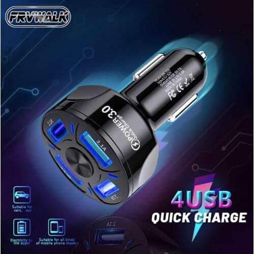 OLOPKY USB Car Charger 4 Ports 48W Quick 7A Mini Fast Charging For iPhone 11 Xiaomi Huawei Mobile Phone Charger Adapter in Car