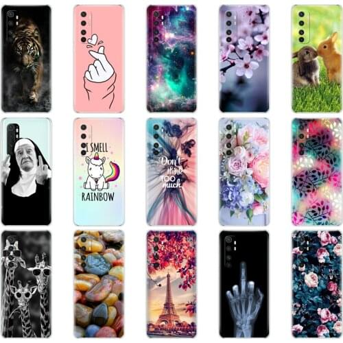 For Xiaomi Mi Note 10 Lite Case 6.47" Painting Silicon Soft TPU Back Phone Cover On Note10 Lite Full 360 Protective Coque Bumper