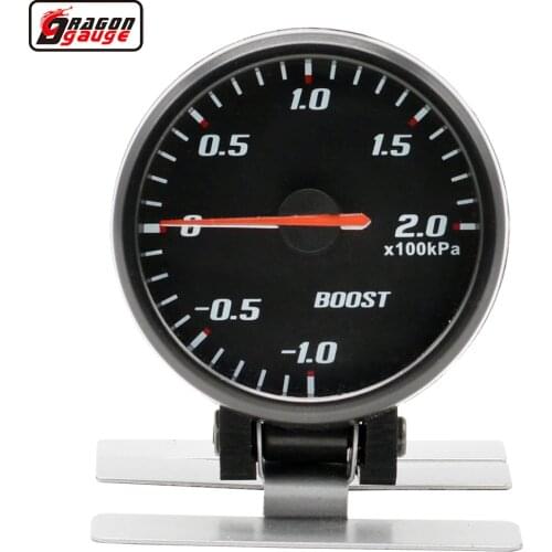 Dragon 60MM Black Panel Blue Backlight Racing Modification Auto Turbo Charged Car Boost Turbine Gauge Meter Free Shipping