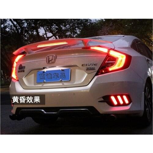 Use for honda 2016-2017 model civic spoiler High Quality ABS Material Car Rear Wing unpaint Color spoiler for honda civic