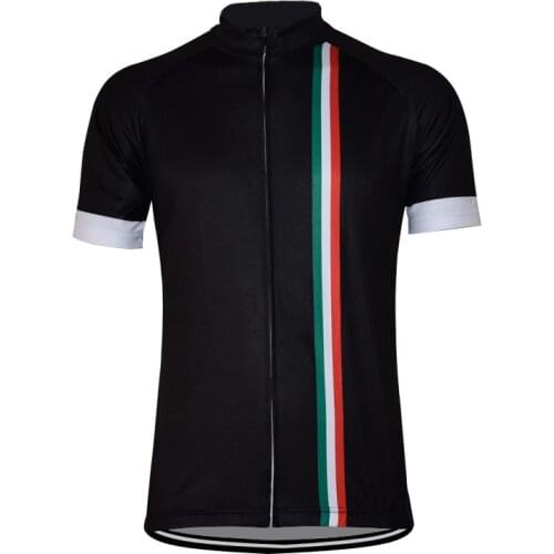 Italy cycling jersey short sleeve men summer black cycling top de road bike wear clothing wholesale customed
