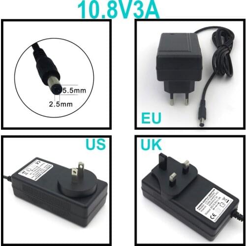 VORED 1PCS 10.8V3A Converter Power Supply AC/DC Adapter US/EU/AU Plug Charger 1.5m Cable for Christmas tree, flashlight