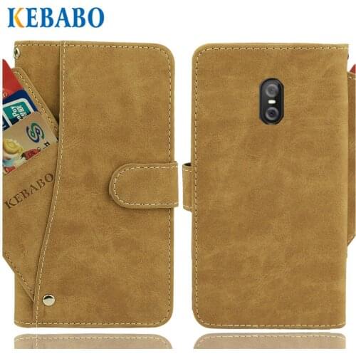 Leather Wallet Haier Alpha A6 Case 5.5" Flip Vintage Leather Front Card Slots Cases Cover Business Phone Protective Bags