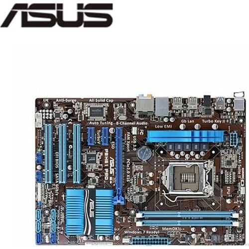 For ASUS P8H61 PRO Computer Motherboard LGA 1155 DDR3 For Intel H61 P8H61 Desktop Mainboard SATA II PCI-E X16 Used