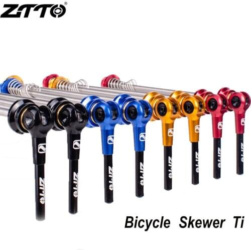 MTB Road Bike 1 Pair QR Ti Skewers 9mm 5mm Wheel 100 135Hub Quick Release Skewers Axle Ultralight Lightweight