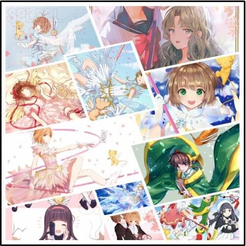 Anime Diamond Painting Kit 5D Cartoon Japanese Beautiful Girl Magical Girl Variety Girl Sakura Home Decoration Bedroom Poster