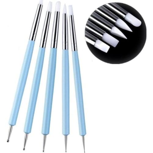 Set of 5 Double-Ended Silicone Shaping and Ball Stylus Tools Polymer Clay Clay Pottery Polymer Baking Clay Wax Sculpting for