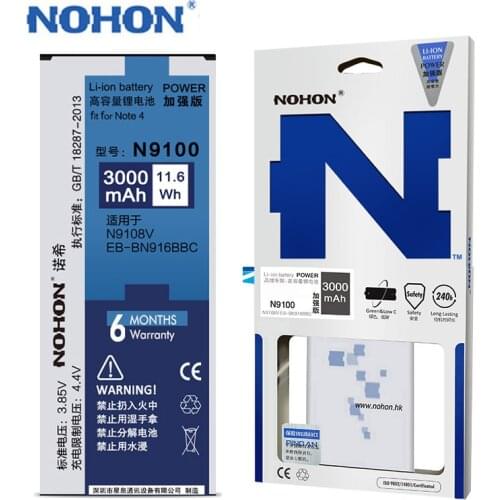 NOHON B800BE EB-BN910BBE Battery For Samsung Galaxy Note 4 3 Edge Note4 Note3 NFC N9000 N9100 N910X Replacement Bateria