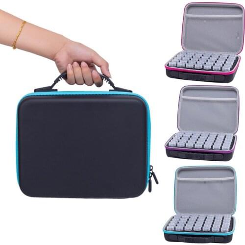 New 42 bottles of diamond painting tools storage box zipper design shockproof and durable diamond embroidery cross stitch access