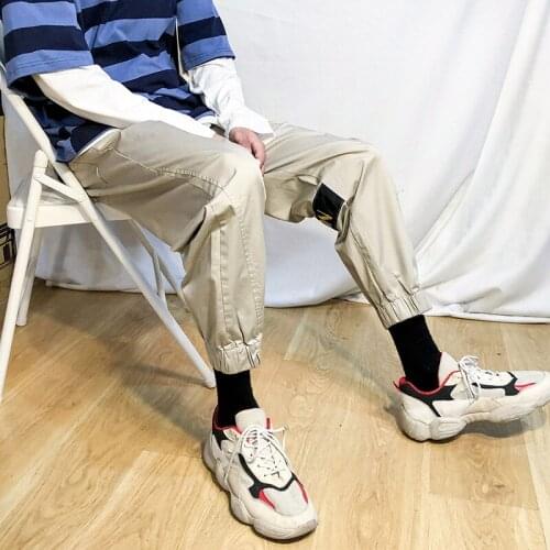 New MenS Summer Popular Loose Straight 9-Point Casual Pants Thin Pure Cotton Fashion Korean Versatile Sports Trousers Boy