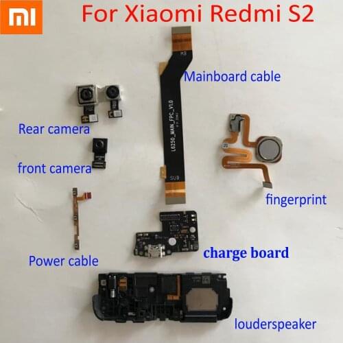 Original Rear Back Front Camera For Xiaomi Redmi S2 USB Charging Port Charger Board Mainboard fingerprint Flex Cable
