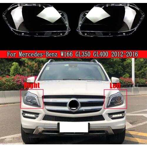 Car Front Headlamp Lens For Mercedes-Benz W166 GL350 GL400 2012~2016 Lampcover Lampshade Lamp Glass Lens Case Cover Light Caps
