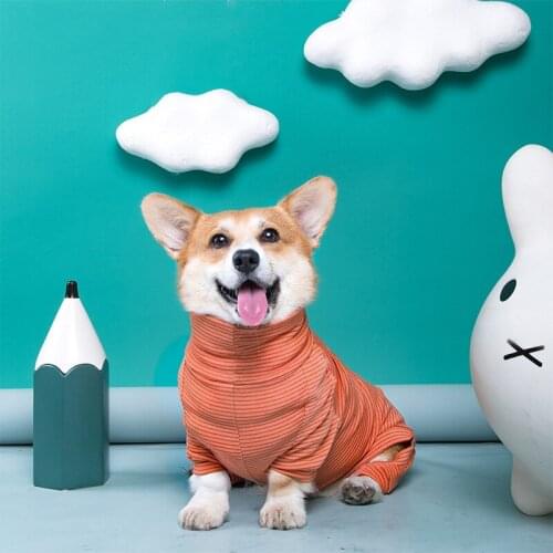 Pet Dog Stripe Jumpsuit Pajama For Small Dogs Yorkshire Terrier Pajamas Four Legs jumpsuit for dogs