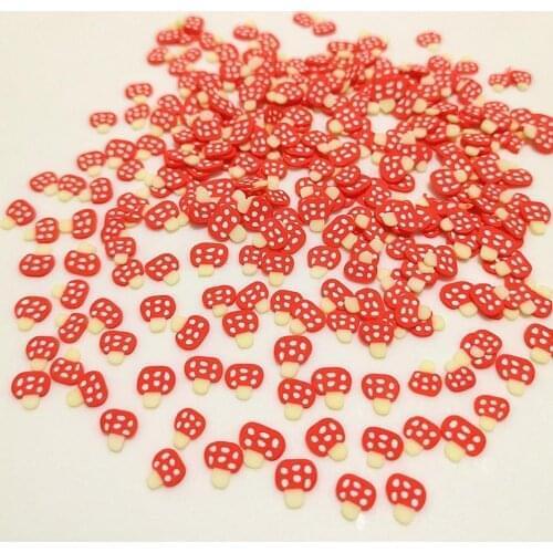 1kg Polymer Hot Clay Sprinkles Slices Mushroom for Crafts Making, DIY Confetti