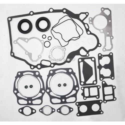 Complete Engine Rebuild Gasket Set w/ 2 Oil Seals for Kawasaki GAS Mule KAF620
