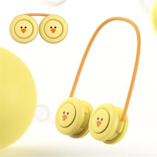 Hands-free Fan Cartoon Usb Neck Fan Portable 360° Rotatable Usb Rechargeable 1500mah Battery Fan Hanging Air Cooler Fans#g3