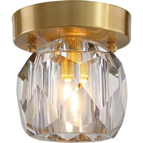 Nordic Luxury Crystal Porch Ceiling Lamp Bedroom Dining Room Living Room Modern Simplicity Lighting