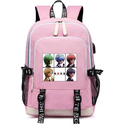 Assassination Classroom Anime USB Port Laptop Backpack Oxford School Bags Cartoon School Bagpack Korosensei Travel Shoulder Bags