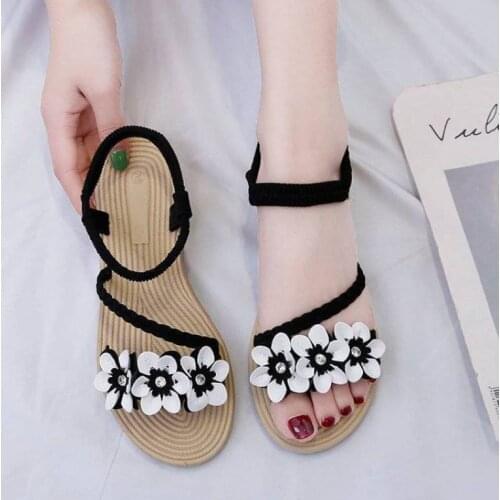 Fairy Sandals Women Students Summer Shoes Korean Versatile Flat Soled Thick Soled Roman Shoes Woman Beach Sandals