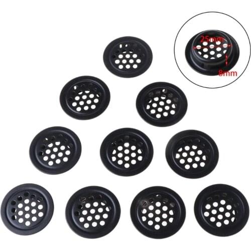 13MA 10Pcs/Set 19-53mm Wardrobe Cabinet Mesh Hole Stainless Steel Louver Air Vent Ventilation Cover Accessories