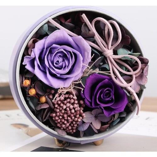 The Beauty and Beast Preserved Rose Eternal Flowers Gift Box Valentines Day Birthday Christmas Decoration Kerst Home Decor