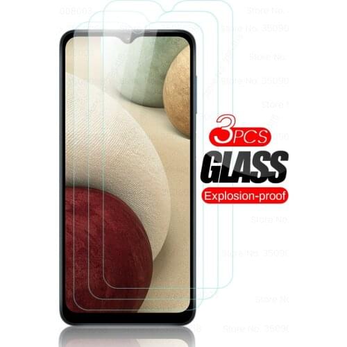 A 12 glass 3pcs protective glass for samsung galaxy a12 sm-a125f/dns 6.5'' touch display screen protector film gurad glasses 12a