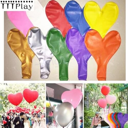 Wedding Decoration Balloons 36 Inch Helium Heart Love Big Latex Balloon Large Giant Ball Valentines Day Birthday Party Supplies