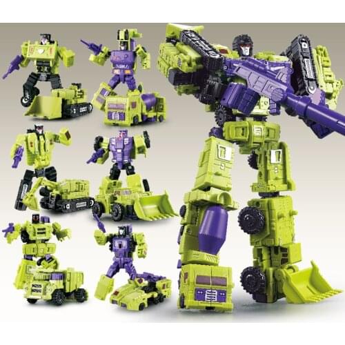 Transformation WEIJIANG Action Figure Toys Devastator 6in1 Robot Deformation Car Robot KO Small Proportion Gift Collectible