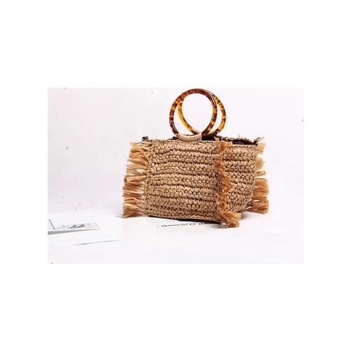 Vintage Women Shoulder Casual Bag Straw Handmade Beach Shopping Bag Rattan Handbag Summer Fashion Women HandBag For Ladies