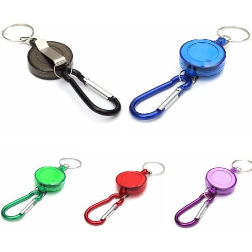 By DHL 500pcs Retractable Key Chain High Resilient Telescopic Rope Key Ring Anti Lose Anti-theft Stretch Keychain Outdoor Tool