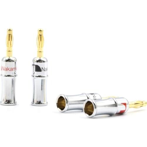 Hi-end 12Pcs Chrome Plated Cover banana, 24K Gold Plated Nakamichi Banana Plug Connector