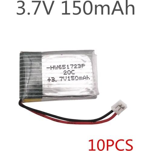 3.7v 150mah H20 RC Quadcopter Spare parts 150mah LIPO Battery Original 10pcs bateria h20 wholesale