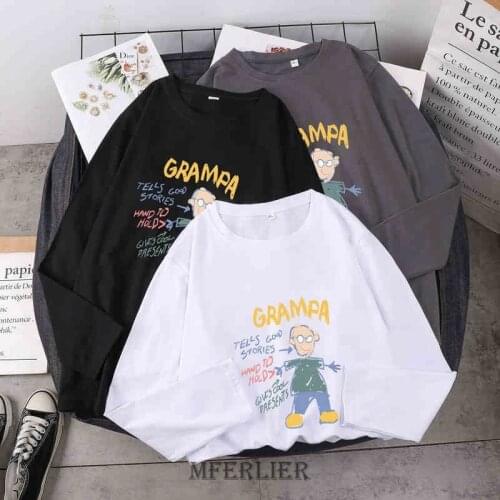 Size 7XL 150kg Women Funny tee shirt Long Sleeve O Neck t shirt Autumn Vintage Top Plus Size Female Large Top