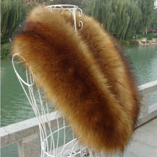 Womens Winter Fur Collars Scarves Fashion Faux Fox Fur Collar Imitation Fake Raccoon Fur Scarves article wool top hat off cape