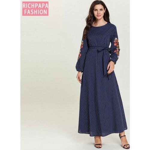 Plus Size Vestidos Arabes Kaftan Abaya Dubai Islamic Hijab Muslim Dress Turkey Caftan Elbise Ramadan Robe Musulmane Longue Femme