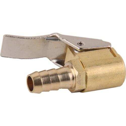 1pcs Car Truck Brass Air Pump Chuck Tyre Valve 8mm Pump Valve Clip Clamp Connector Adapter Car Auto Brass Car Accessories