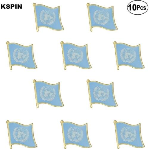 United Nation Flag Lapel Pin Flag badge Brooch Pins Badges 10Pcs a Lot