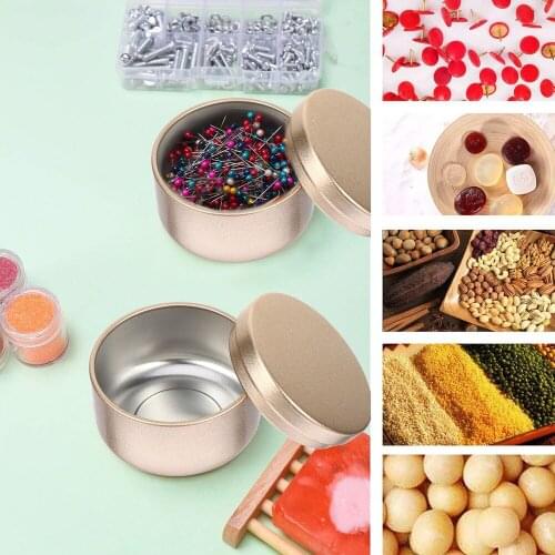 12PCS Round Candle Jars Travel Tins Candle Storage Container for Candle Making