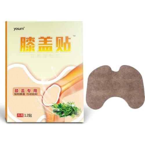 12pcs/bag Joint Pain Relieving Chinese Herbal Plaster Medical Moxa Knee Patch Muscle Body Rheumatoid Arthritis Pain Relief