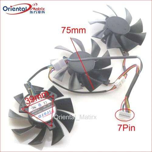 3pcs/Lot FD8015U12D 75mm 39*39*39mm 0.50AMP 4Pin For ASUS RX5700XT RX5700 TUF X3 OC Graphics Video Card VGA Fan