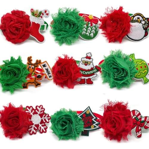 50/100pcs Christmas Dog Accessories Dog Ties Cat Bow Ties Snowman Deer Christmas Tree Dog Neckties Dog Bowties Grooming Collar