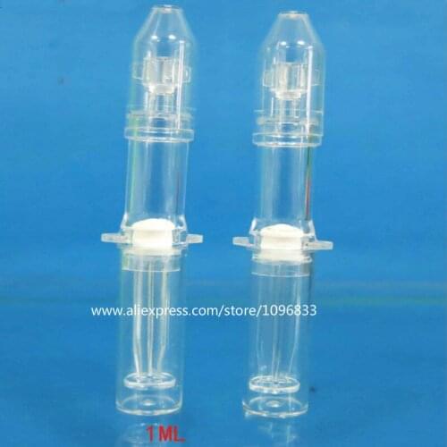 50pcs100pcs 1ML Empty Cosmetic Syringe Tube Clear Cosmetic Hyaluronic Acid Refillable Bottle 1g Essence Serum Cream Pakaging